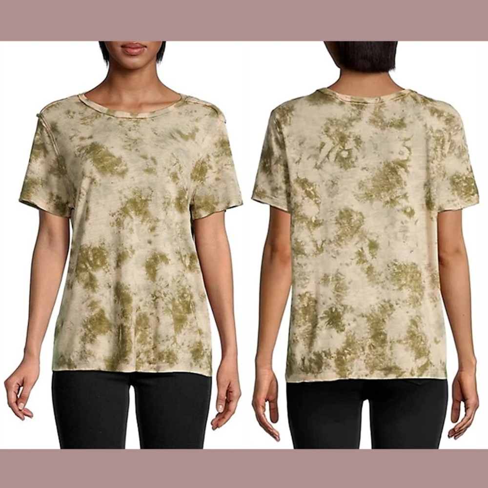 NWT WE THE FREE [ XS ] Riptide Tie Dye Short Sleeve T-Shirt in Olive‎ Combo